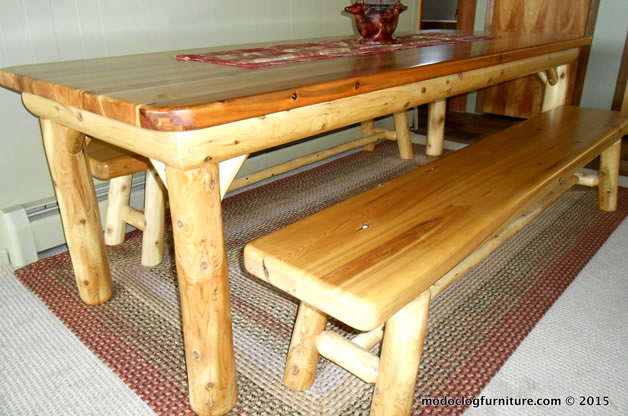 cedar stump base table - image